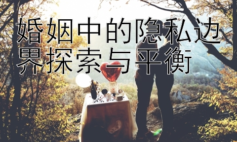 婚姻中的隐私边界探索与平衡