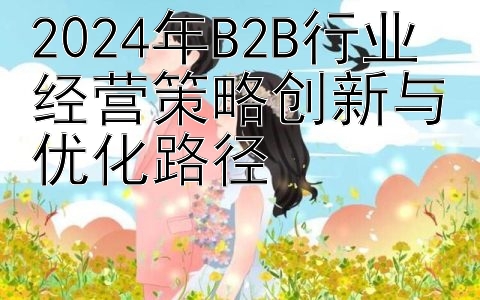 2024年B2B行业经营策略创新与优化路径