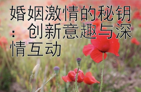 婚姻激情的秘钥：创新意趣与深情互动